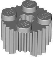 LEGO® Világos kékeszöld LEGO Kerekített kocka 2 x 2 tengelylyukkal és bordázott profillal (4610816)