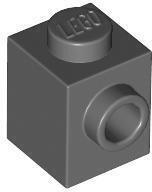 LEGO® Sötét kékesszürke LEGO Módosított kocka 1 x 1 egy oldalsó bütyökkel (4558955)