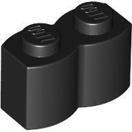 LEGO® Fekete LEGO Módosított kocka 1 x 2 fatörzs mintázattal (4644456)