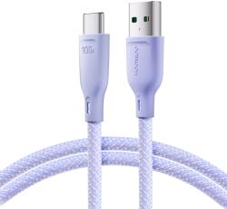 JOYROOM Multi-Color Series SA34-AC6 USB-A / USB-C kábel 100W Gyors adatátvitel 1m - Lila