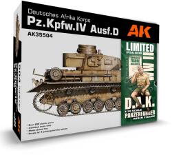 AK Interactive 1/35 Pz. Kpfw. IV Ausf. D német önjáró löveg modell Német Afrika-hadtest változat sofőr figurával (AK35504A)