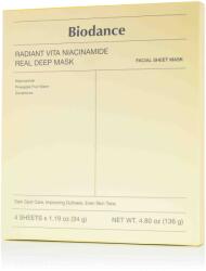 BIODANCE Radiant Vita Niacinamide Real Deep Mask 4×34 g