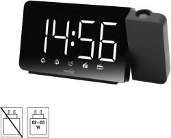 Somogyi Elektronic LTCRP03 rádiós LED ébresztőóra projektorral, változtatható fényerő, körbe forgatható vetítési pozíció, két ébresztési idő, FM rádió, bip-bip vagy rádiós ébresztés (LTCRP03) - pepita