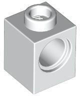 LEGO® Fehér LEGO Technic kocka 1 x 1 lyukkal (654101)