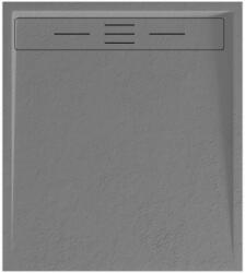 Welland Kőhatású Zuhanytálca - 80x90 cm, Szürke, Szifonnal