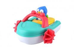 Teddies Barcă/Barcă cu pinguin pentru apă cu mecanism de întindere din plastic 11x12cm (TD00560126)