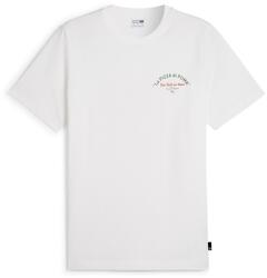 PUMA Puma, Kerek nyakú mintás póló, Piros, Zöld, Fehér, XL (625415-02-XL)