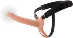 Hidden Desire Inferno Vibrating Silicone Hollow Penis Strap-On with Remote 20cm Skin