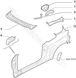 FIAT eredeti Jobb oldalkeret Spider ALFA ROMEO SPIDER 05- (60696054)