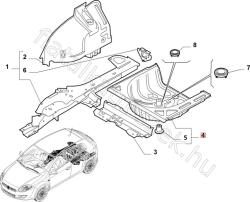 FIAT eredeti Fenéklemez FIAT BRAVO II (51747136)