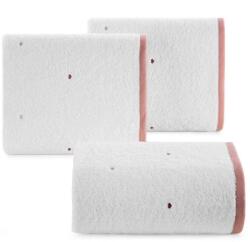 Eurofirany Baby56 szivecskés gyerek törölköző Fehér/rózsaszín 50x90 cm