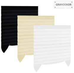 Grandekor 90 x 130 cm harmónika roló /pliszé függöny, fúrás nélkül, fekete