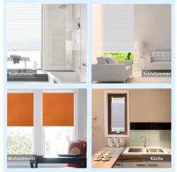 Grandekor 80 X 100 cm pliszé, harmónika roló, fúrás nélkül, fehér