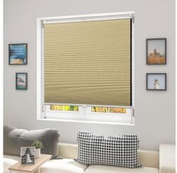 Woltu 70×120 cm harmónika roló, dupla pliszé, méhsejt pliszé fúrás nélkül, bézs-fehér