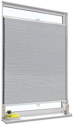 Woltu 60x130 cm harmónika roló, dupla pliszé, méhsejt pliszé fúrás nélkül, szürke-fehér