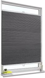 Woltu 60×120 cm harmónika roló, dupla pliszé, méhsejt pliszé fúrás nélkül, sötétszürke-fehér - ardorado