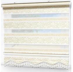  Jacquard sávos roló, dupla roló, zebra roló, 160×200 cm, arany