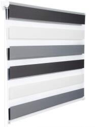 Woltu 80×120 cm sávos roló, dupla róló, zebra roló, 3 színű, fúrás nélkül