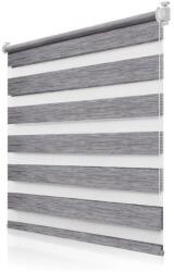 Woltu 80x150 cm sávos roló, dupla roló, zebra roló, fúrás nélkül, márványszürke