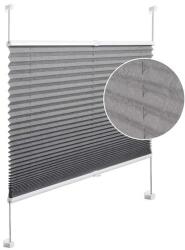 Woltu 110x130 cm gyűrt feszített pliszé, fúrás nélkül, szürke