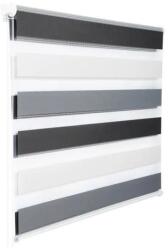 Woltu 70×220 cm sávos roló, dupla róló, zebra roló, 3 színű, fúrás nélkül