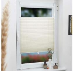 Grandekor 40×130 cm harmónika roló, pliszé függöny, fúrás nélkül, bézs szín - ardorado