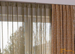  (6 szín) PASCAL dekor függöny - Szövött mintás cappuccino-320cm