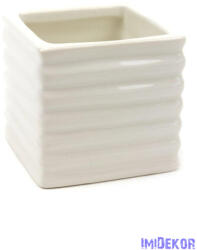  Hullámos falú kocka kaspó 8x8x7, 5cm