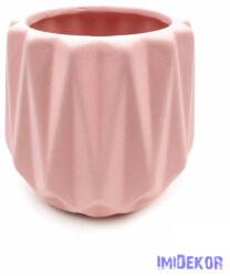 Csepp alakú bordás kaspó - Rózsaszín
