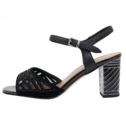 Epica Sandale dama, negru, elegante, din piele naturala, cu toc, Epica JI1L490-M316-Y540CT-01-Z-Negru (Marime: 40) (JI1L490-M316-Y540CT-01-Z-Negru-40)