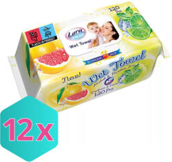 Lara Nedves Törlőkendő, alkoholmentes, parabénmentes Citrus illatú KARTON - 12 db (K8699444262987)