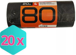 Mamuth szemeteszsák extra erős, 80L, 80x60cm, 20db/tekercs KARTON - 20 db (K5999570031901)
