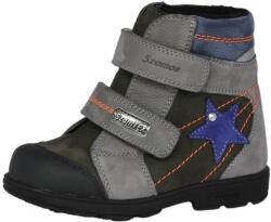 Szamos kölyök 21-22 SZAMOS supinált téli bélelt bakancs fiúknak - szürke, csillagos
