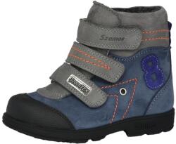 Szamos kölyök 22-es SZAMOS supinált téli TEX bélelt bakancs fiúknak - kék-szürke