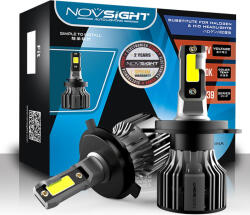 NOVSIGHT Lămpi Autoturismului N39 H4 LED 6000K Alb rece 12V 72W 2buc A500-N39-H4 (A500-N39-H4)
