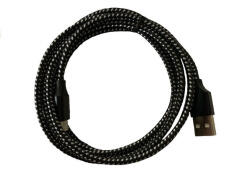 BlackBird Lightning Adatkábel 1m, Fekete 2A (Extra erős anyagból) (BH194 BLACK)