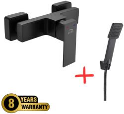 Laveo Kvadrato, zuhanycsaptelep Orca kézizuhannyal, matt fekete, LAV-BLQA740D (LAV-BLQA740D)