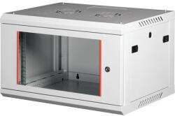 Lande PROlineB 600x450 lapraszerelt 6U 19" fali rack szekrény szürke (LN-WB-06U6045-LG-F) - tech-heaven