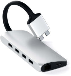 Satechi TYPE-C Dual Multimedia Adapter ezüst