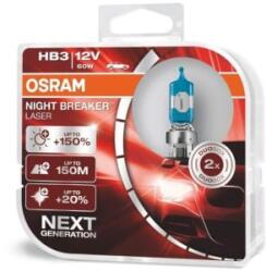OSRAM NIGHT BREAKER LASER NEXT GEN. HALOGÉN IZZÓ - HB3 - 60W - 12V - PÁRBAN (309005NLHCBDUO) (309005NLHCBDUO)