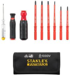 STANLEY Szigetelt Csavarhúzó Készlet Cserélhető Fejjel 10 db-os Vászon Táskában