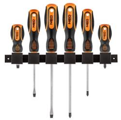 NEO TOOLS 04-193 Csavarhúzó készlet, fali tartóval, 6db (04-193)