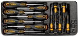 NEO TOOLS 84-247 műszerész, precíziós csavarhúzó készlet, pz, torx, 12db, műhelykocsitálcával (84-247)