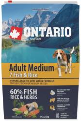 ONTARIO Adult Medium Fish & Rice 2, 25kg állateledel