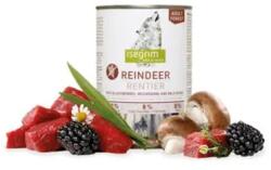 isegrim kutya Adult Mono Reindeer pure fekete szederrel, csiperkével és gyógynövényekkel bal. 6 x 400 g konzerv