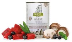 isegrim kutya Adult Mono Ló tiszta csipkebogyóval, csiperkegombával és vadon termő gyógynövényekkel bal. 6 x 400 g konzerv