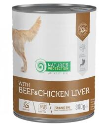  Natures P KONZERV KUTYA FELNŐTT Marha & Csirkemáj 800 g