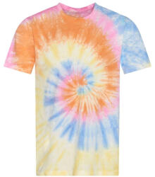 Just Ts JT022 batikolt egyedi mintás unisex rövid ujjú póló Just Ts, Tie-Dye Swirl-XS (jt022tds-xs)