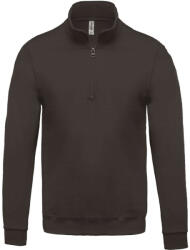 Kariban Férfi 1/4 cipzáros galléros pulóver, Kariban KA478, Dark Grey-S (ka478dg-s)