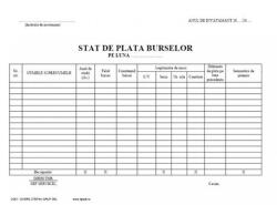 Stat pentru plata burselor A4 50 bucăți/set (C063)